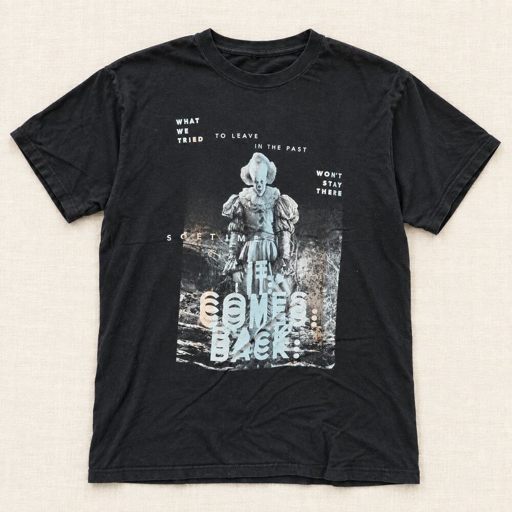 IT Chapter 2 Pennywise Horror Movie Graphic T Shirt Black Medium Stephen King